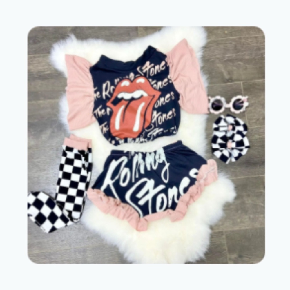 Rolling Stones Baby Outfit Set